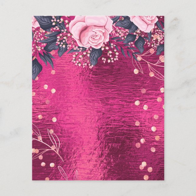 BUDGET Söt Girly EVENT eller AFFÄRSMall Flygblad (Framsidan)