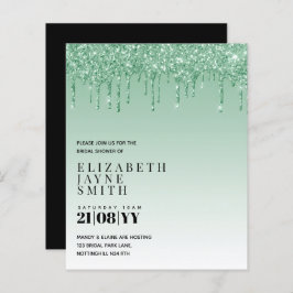 BUDGET Söt Girly Möhippa Inbjudningskort Glitter