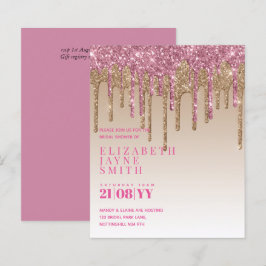 BUDGET Söt Girly Möhippa Inbjudningskort Glitter