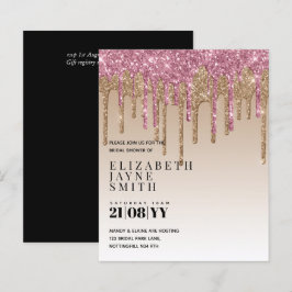 BUDGET Söt Girly Möhippa Inbjudningskort Glitter