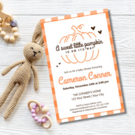 BUDGET Söt Liten Pumpa Höst Baby Shower Flygblad