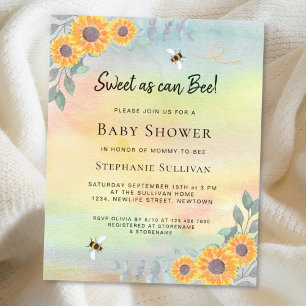 Budget Söt Som Kan Vara Baby Shower Inbjudan