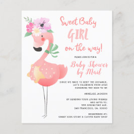 BUDGET söta rosa flamingo baby shower via posten