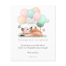 Budget Sover Räv Rosa Baby Shower Tack