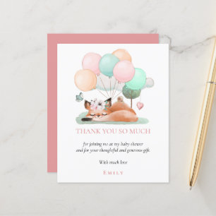Budget Sover Räv Rosa Baby Shower Tack