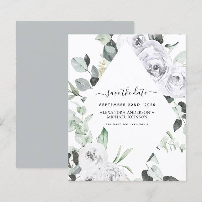 Budget Spara Blommigten Eucalyptus White (Fram/baksida)