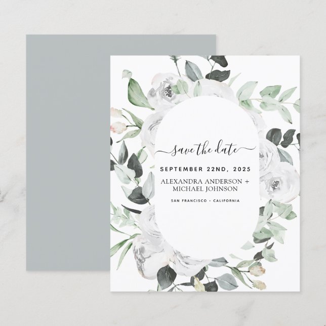 Budget Spara Blommigten Eucalyptus White (Fram/baksida)