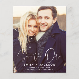 Budget Spara datumfotoinbjudan Flygblad