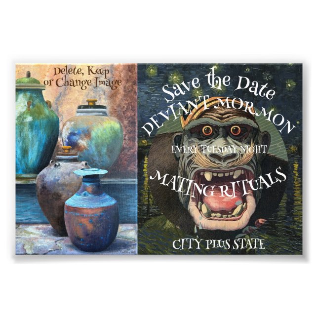 Budget Spara inbjudan för datumpart Fototryck (Framsidan)