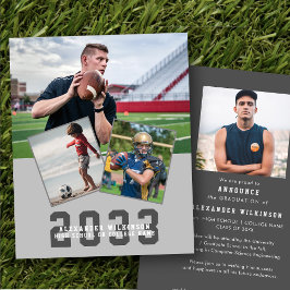 Budget Sporty Guy Modern 4 Photo Grad-meddelande