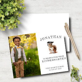 Budget Squirrel Kindergarten Grad-meddelande