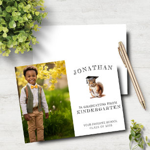 Budget Squirrel Kindergarten Grad-meddelande