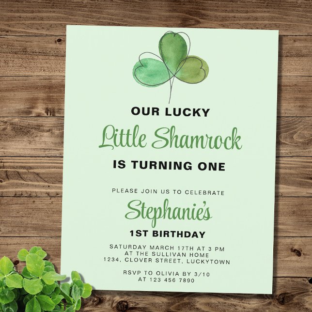 Budget St. Patrick's Day 1:a födelsedagsinbjudan (Skapare uppladdad)