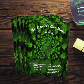 Budget St patrick's day Klöver Kaleidoscope Flygblad