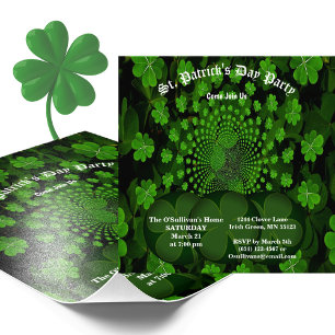 Budget St patrick's day Klöver Kaleidoscope Fototryck
