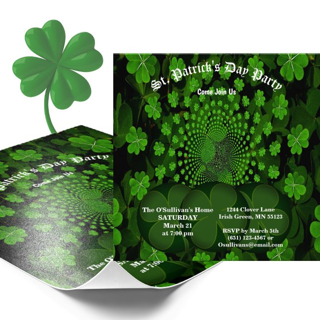 Budget St patrick's day Klöver Kaleidoscope Fototryck (Skapare uppladdad)