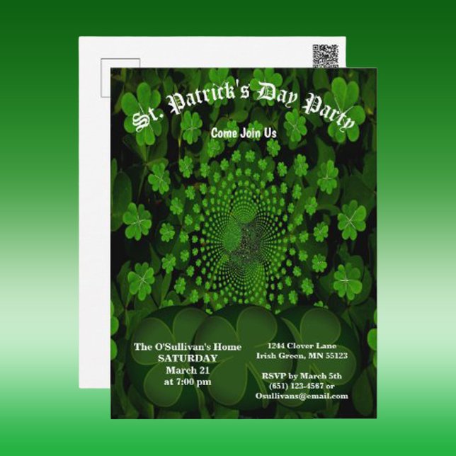 Budget St patrick's day Klöver Kaleidoscope Vykort (Skapare uppladdad)