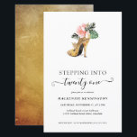 Budget Steg In I 21 Blommig Guld Klackar Födelseda<br><div class="desc">Modern, Elegant, "Steg in i 21" Chic Blommig Guld Klack Födelsedagsfest Inbjudan med våra glamourösa glitter vattenfärg guld högklackade skor omgivna av rosa och gröna tropiska blommor. Bakgrunden är en lyxig vattenfärg guld tvätt. Lätt att anpassa med din information för en enkel elegant 21-års födelsedagsfest inbjudan. **Vårt BUDGET-papper är mindre...</div>