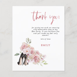 Budget Stiletto Rosa Blommigt Hen Party Tack