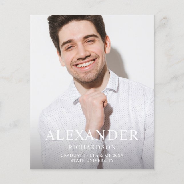 Budget Stor Mod Namn Foto Examen Annonsera VER Flygblad (Framsidan)