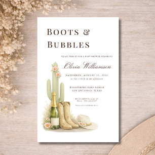 Budget Stövlar & Bubblor Västerländsk Baby Shower Flygblad