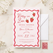 Budget Strawberry Berry In Love Bröllopsdusch