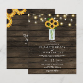 Budget String Light Sunrows Wedding bjudande