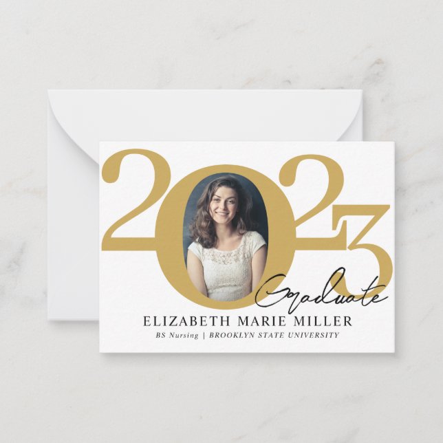 Budget Student 2023 Foto Studenten annonsering Anteckningskort (Framsida)