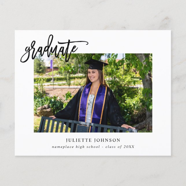 Budget Student Calligraphy Two Photo Notice Flygblad (Framsidan)