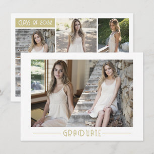 Budget Student Grad 6 Photo Collage Studenten Anteckningskort