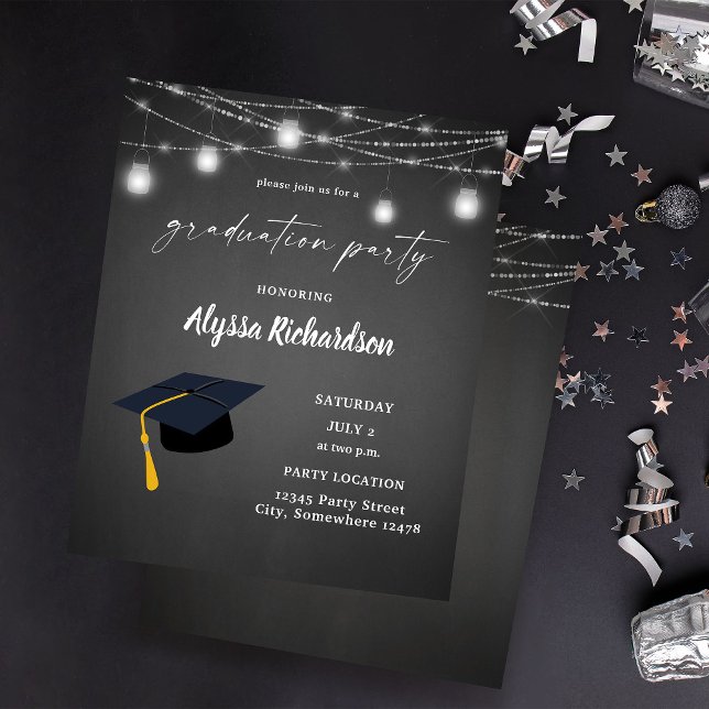 Budget Studenten Hat Chalkboard-Studentfest (Skapare uppladdad)