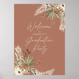 Budget studenten pampas terracotta modern elegant poster