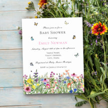 Budget Summer Wildblomma Baby Shower