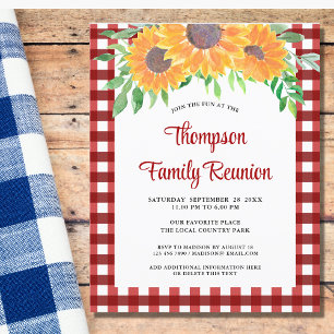 Budget Sunblommor Gingham Family Reunion
