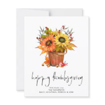Budget Sunblommor Red Berries Happy thanksgiving