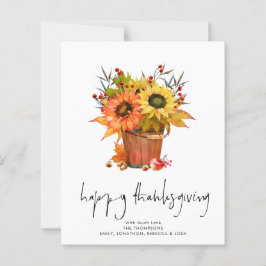 Budget Sunblommor Red Berries Happy thanksgiving