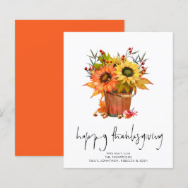 Budget Sunblommor Red Berries Happy thanksgiving