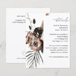 Budget Svart & Naturlig Blommig Boho Detaljer