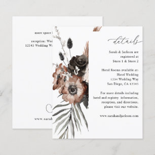 Budget Svart & Naturlig Blommig Boho Detaljer