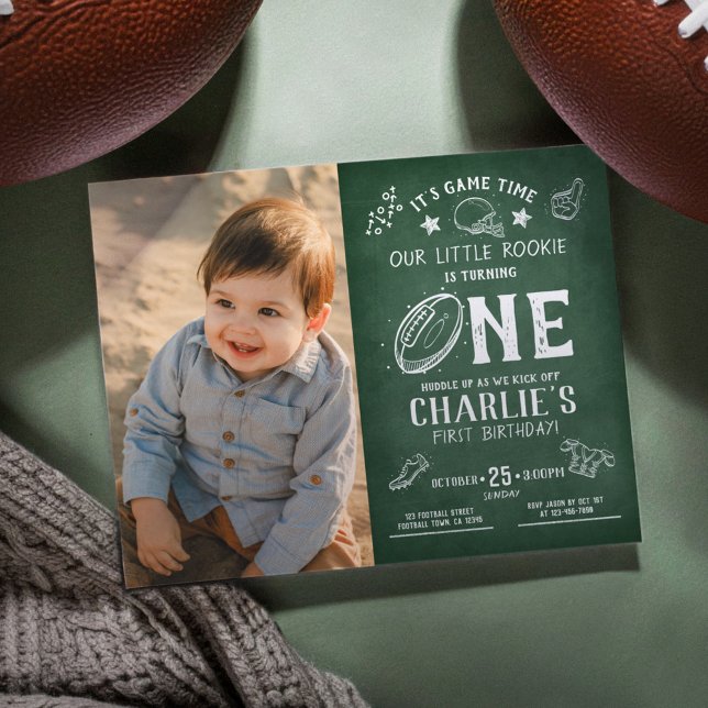 Budget Svart tavla Fotboll 1-års födelsedag (Skapare uppladdad)