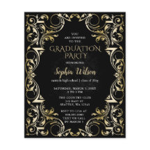 Budget Svarta Guld Studenten-inbjudan