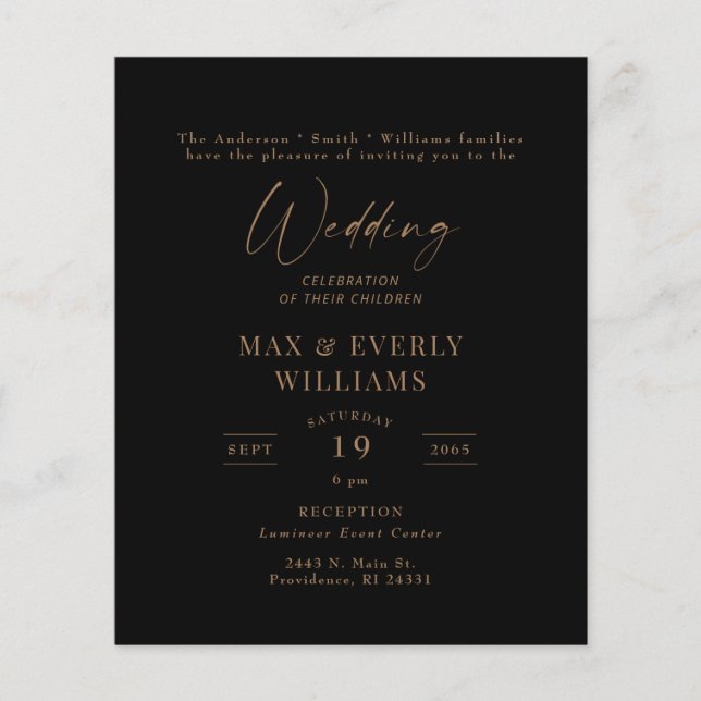 Budget Svarta havet och Guld Bröllop Firande (Framsida)