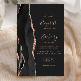 Budget Svarta Ro Guld Agate Mörk Bröllop