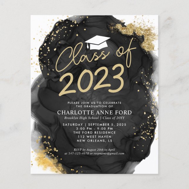 Budget Svartahavsalkohol Guld Glitter Bläck Studen (Framsida)