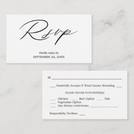 Budget Svartvit kalligrafi 2 SM måltider OSA Tilläggskort