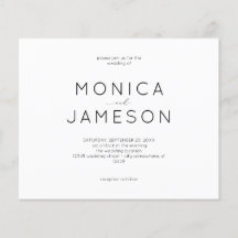 Budget Svartvit Modern 1 Bröllop