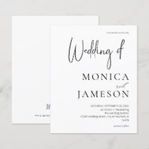 Budget Svartvit modern Bröllop 3