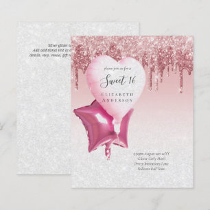 BUDGET Sweet16 Glitter Glamour Girly Ballonger Inb