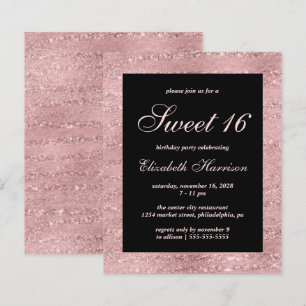 Budget Sweet 16 Elegant Rosa Guld Födelsedagsfest