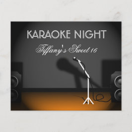 Budget Sweet 16 karaoke nattpartiinbjudan